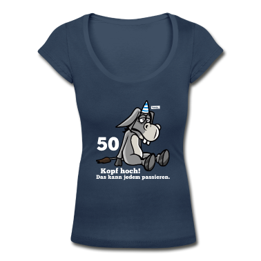 50 Geburtstag Geschenk T-Shirt - 50 Kopf Hoch Das Kann Jedem Passieren Esel 50 Gebu