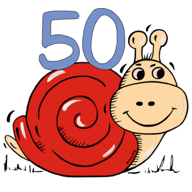Motiv Schnecke 50 ter Geburtstag