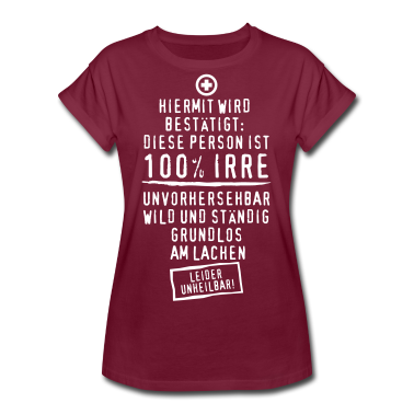 50 Geburtstag Geschenk T-Shirt - 52 Diese Person ist 100% IRRE wild lustiger Spruch