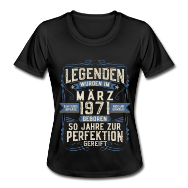 50 Geburtstag Geschenk T-Shirt - Jahrgang März 1971 geboren Legenden 50 Geburtstag