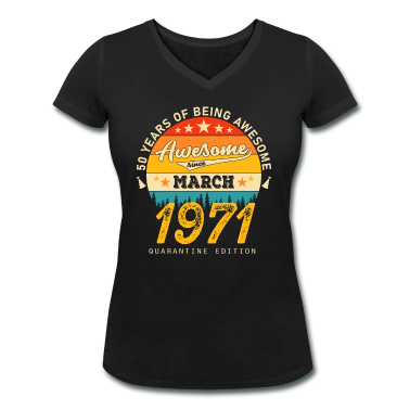 50 Geburtstag Geschenk T-Shirt - 50. Geburtstag 50 Jahre Jahrgang 1971 März