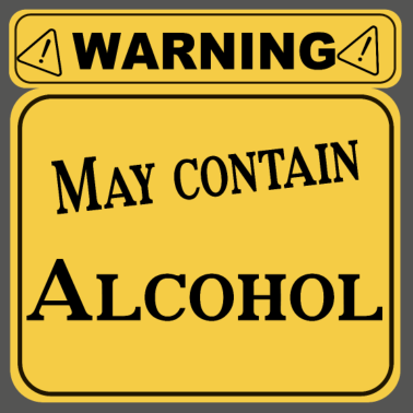 Motiv May contain Alcohol Lustige Schild Tshirt Geschenk
