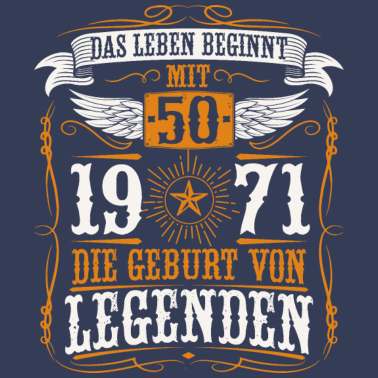 Motiv Jahrgang 1971 Das Leben beginnt mit 50 Geburtstag
