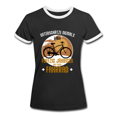 50 Geburtstag Geschenk T-Shirt - Unterschätze niemals 50 Jahre Fahrrad
