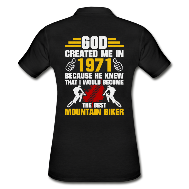 50 Geburtstag Geschenk Poloshirt - Gott Erschaffte Mich 1971 Mountainbiker