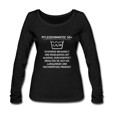 50 Geburtstag Geschenk Langarmshirt - Pflegehinweise 50+, 50. Geburtstag lustig, 1969