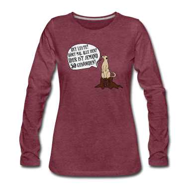 50 Geburtstag Geschenk Langarmshirt - Lustige Geschenk Sprüche Erdmännchen 50 Jahre