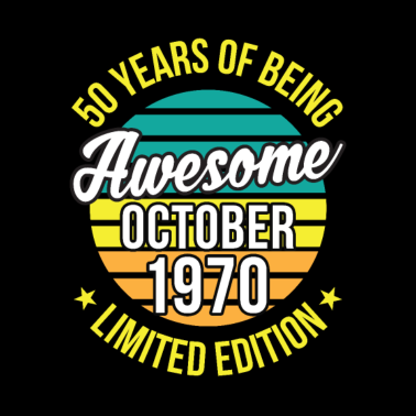 Motiv 50. Geburtstag 50 Jahre Awesome since Oktober 1970