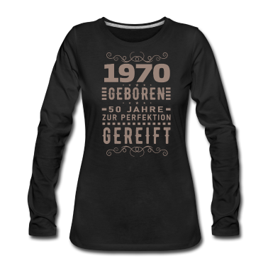 50 Geburtstag Geschenk Langarmshirt - Mann 50 Perfektion September 1970 50. Geburtstag