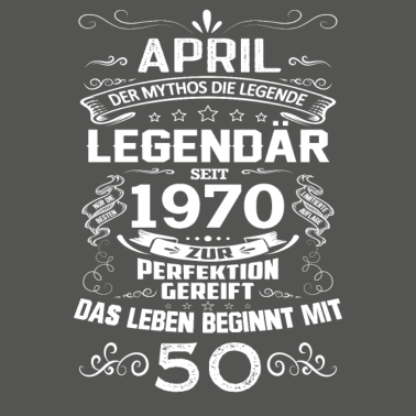 Motiv 50. Geburtstag April 1970 Geschenk Geschenkidee