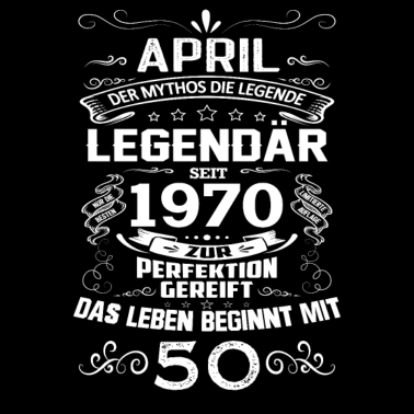Motiv 50. Geburtstag April 1970 Geschenk Geschenkidee