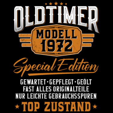 Motiv Oldtimer Baujahr 1972 geboren Geburtstagsspruch