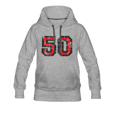 50 Geburtstag Geschenk Hoodie - Zahl 50 Nummer Fünfzig 50. Geburtstag