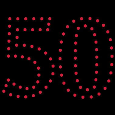 Motiv Pünktchen Zahl 50 / dotty number 50 (1c)