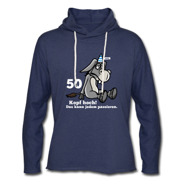 50 Geburtstag Geschenk Hoodie - 50 Kopf Hoch Das Kann Jedem Passieren Esel 50 Gebu