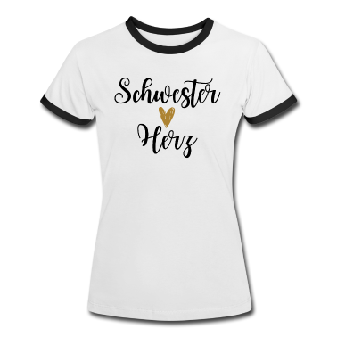 Geschenkidee Schwester T-Shirt - Schwester Herz Geschenk Schwestern