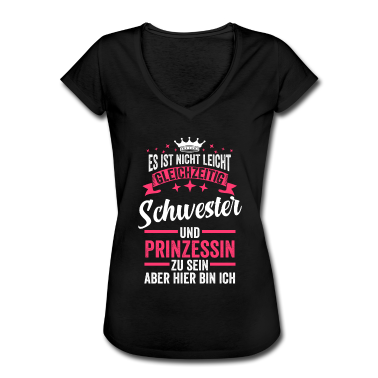 Geschenkidee Schwester T-Shirt - Schwester Geschwister Prinzessin Geschenkidee