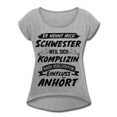 Geschenkidee Schwester T-Shirt - Schwester Komplizin Geschwister Geschenkidee