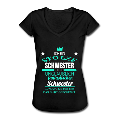 Geschenkidee Schwester T-Shirt - Schwester Stolze Schwester