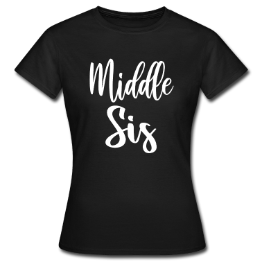 Geschenkidee Schwester T-Shirt - Mittlere Schwester Trio Süße Geschenkidee