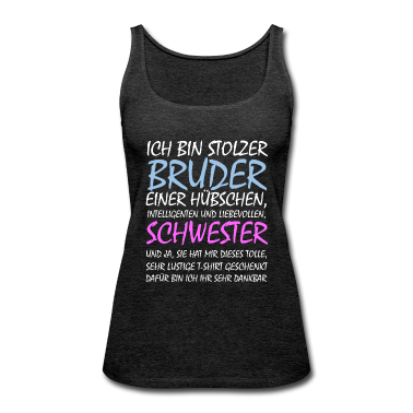 Geschenkidee Schwester Tank Top - Stolzer Bruder Geschwister Geschenkidee Schwester
