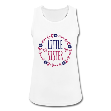 Geschenkidee Schwester Tank Top - Little Sister Geschenkidee Schwestern Blumenranke