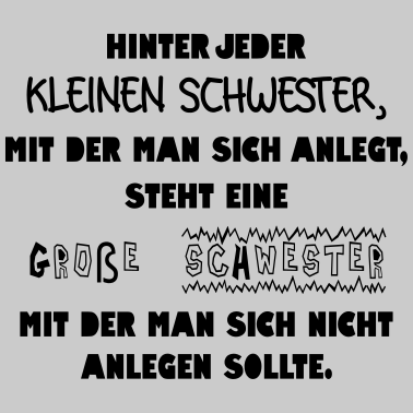 Motiv Große Schwester Kleine Schwester Geschenkidee