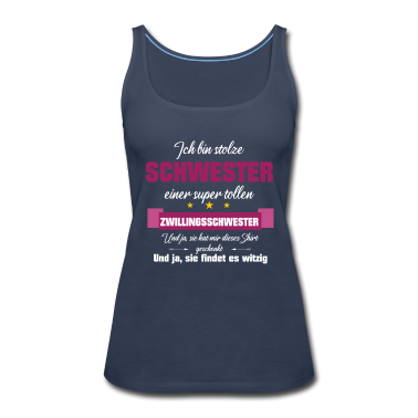 Geschenkidee Schwester Tank Top - Zwillingsschwester Schwester Geschenkidee