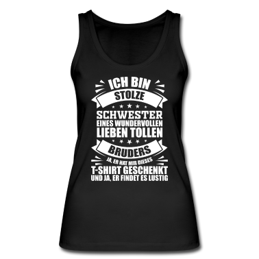 Geschenkidee Schwester Tank Top - Schwester Spruch Geschenkidee