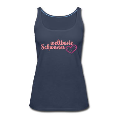 Geschenkidee Schwester Tank Top - Weltbeste Schwester mit Herz