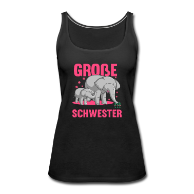 Geschenkidee Schwester Tank Top - Große Schwester Elefant, Geschenkidee