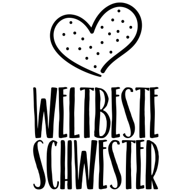 Motiv weltbeste schwester mit Herz