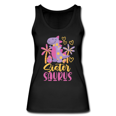 Geschenkidee Schwester Tank Top - Schwester Dinosaurier Geschenkidee Mädchen