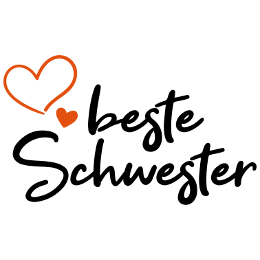 Motiv beste schwester mit Herzchen