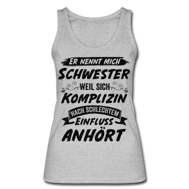 Geschenkidee Schwester Tank Top - Schwester Komplizin Geschwister Geschenkidee