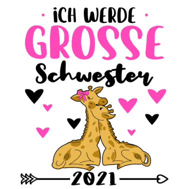Motiv Ich werde grosse Schwester 2021 Geschenkidee