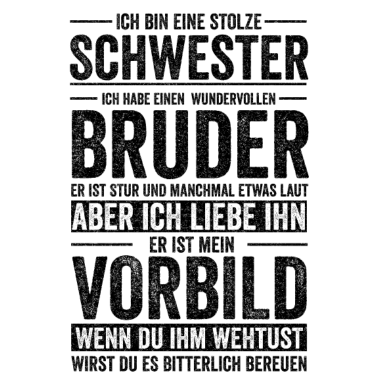 Motiv Schwester Bruder Geschwister Geschenkidee