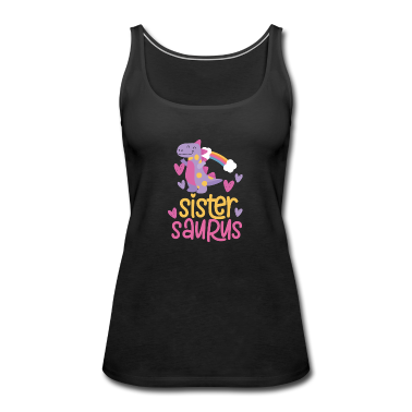 Geschenkidee Schwester Tank Top - Schwester Saurus Geschenkidee für Kinder