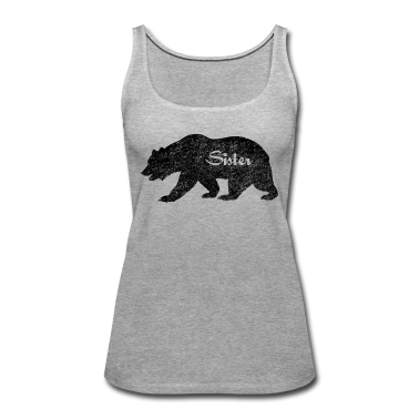 Geschenkidee Schwester Tank Top - Schwester Bär. Campinggeschenke für Schwester. Tierwelt.