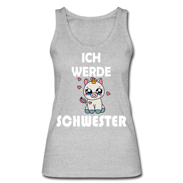 Geschenkidee Schwester Tank Top - Ich werde Schwester Einhorn Shirt für Kinder