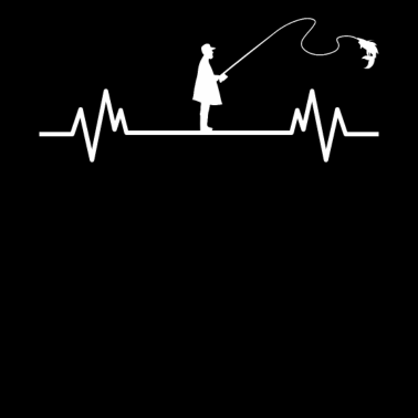 Motiv Fischer Heartbeat Angeln Fisch Fun Angler Geschenk