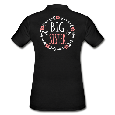 Geschenkidee Schwester Poloshirt - Große Schwester Geschenkidee Schwestern Herz süß