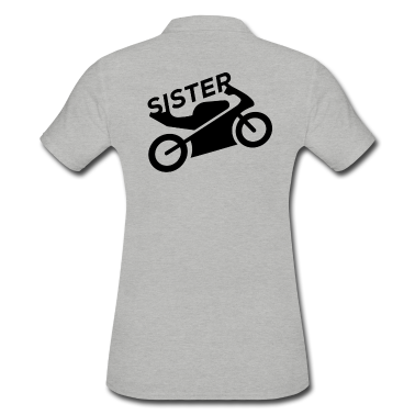Geschenkidee Schwester Poloshirt - Schwester Motorrad Schwester Motorrad