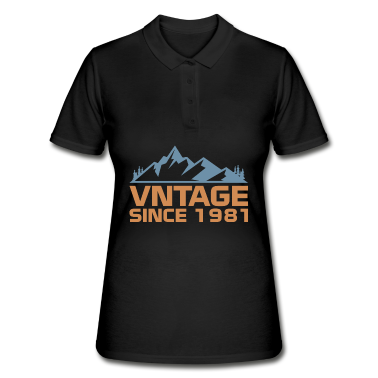 Geschenkidee Schwester Poloshirt - Vintage since 1981 Geburtstag Geschenk 40 Jahre