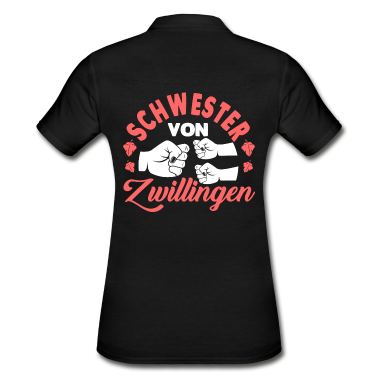 Geschenkidee Schwester Poloshirt - Schwester Von Zwillingen Geschenkidee