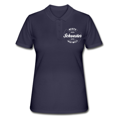 Geschenkidee Schwester Poloshirt - Beste Schwester der Welt - Geschenkidee