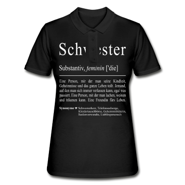 Geschenkidee Schwester Poloshirt - Schwester Geschwister Familie Geschenkidee