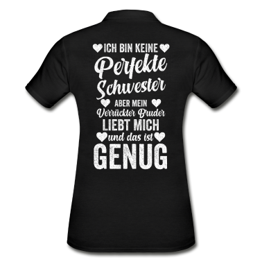 Geschenkidee Schwester Poloshirt - Schwester Geschwister Familie Geschenkidee