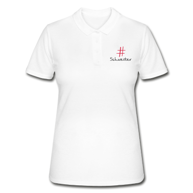 Geschenkidee Schwester Poloshirt - #Schwester Hashtag Lieblingsschwester Geschenkidee