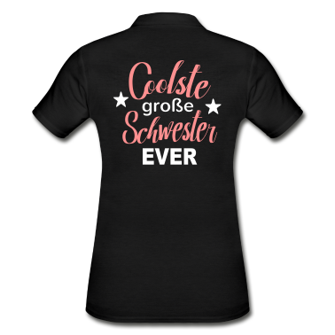 Geschenkidee Schwester Poloshirt - Coolste große Schwester cooles Geschenk Bruder